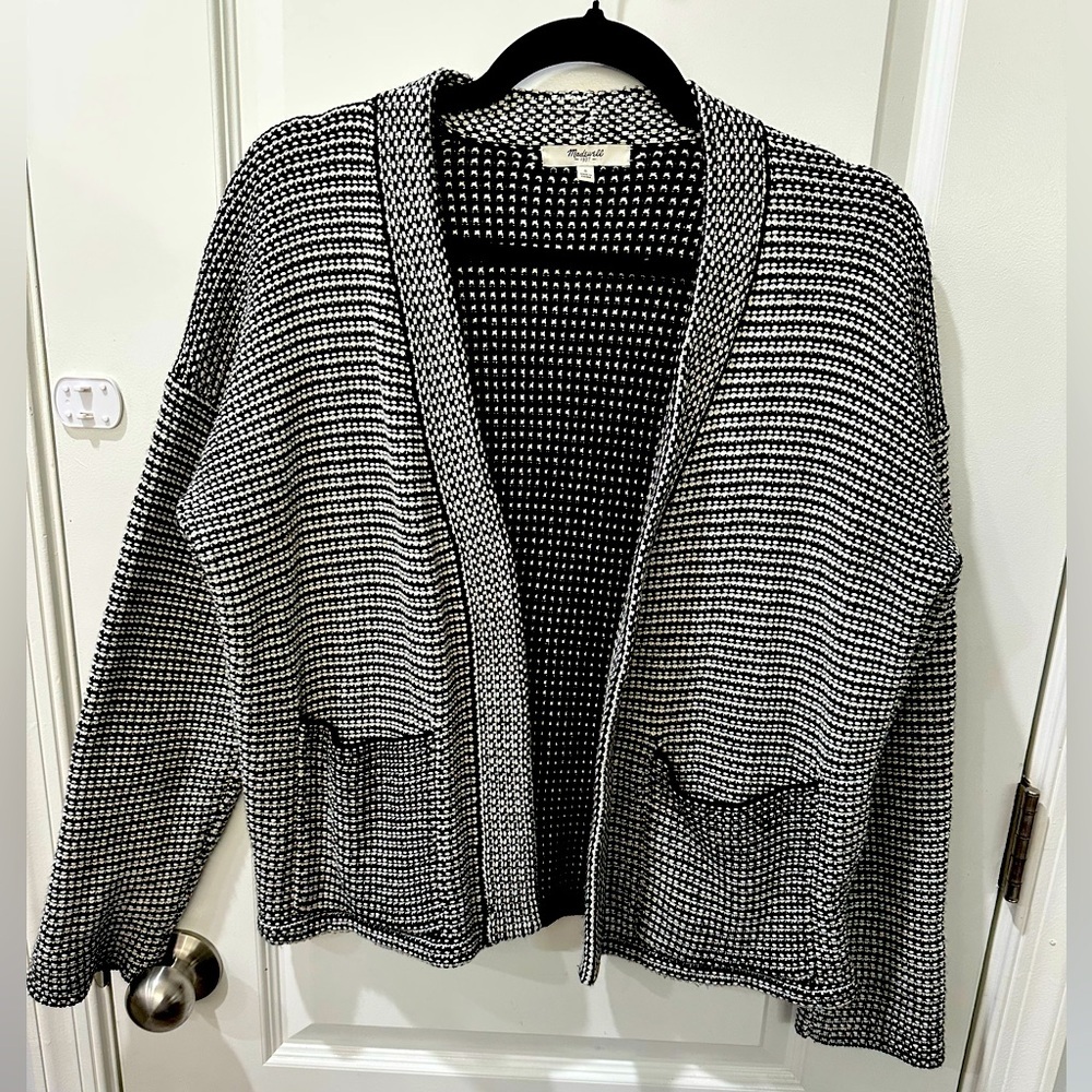 Madewell Black and White Knit Sweater - Picture 1 of 8